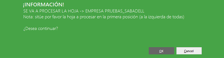 Proceso Importación Inicio Información